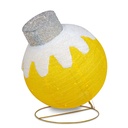 Ornament sferic luminos Craciun, 60 LED, auriu 60x83cm