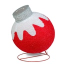 Ornament sferic luminos Craciun, 60 LED, rosu 60x83cm