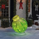 Ornament sferic luminos Craciun, 60 LED, verde 60x83cm