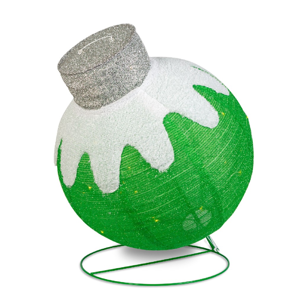 Ornament sferic luminos Craciun, 60 LED, verde 60x83cm