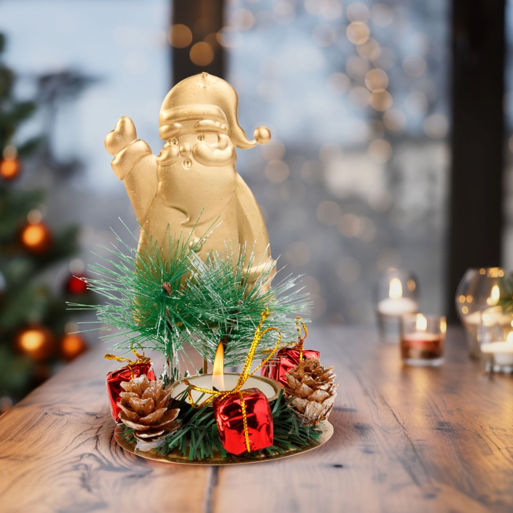 Mos Craciun suport de lumanare, Advent, 8x13cm