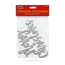 Decor Craciun, Merry Christmas, argintiu, 20x12cm