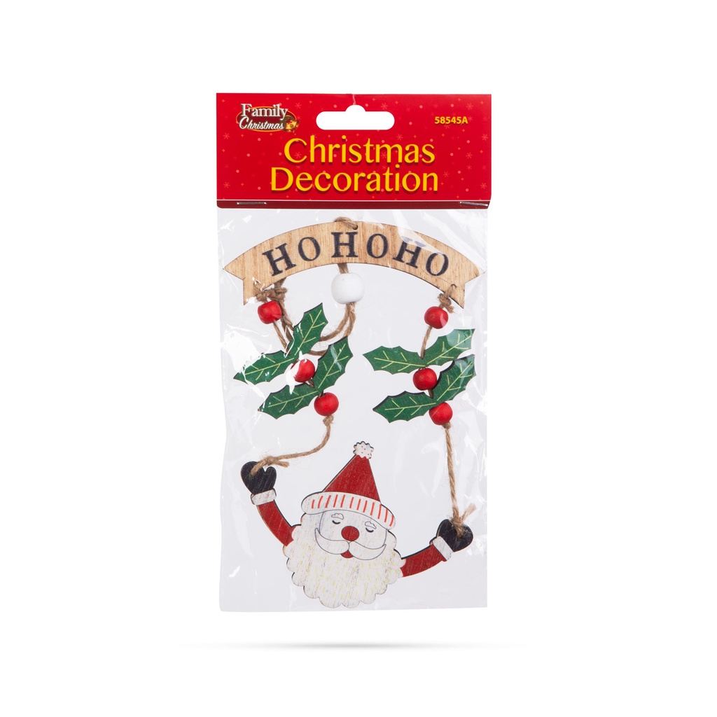 Decor Craciun, lemn, Mos Craciun, 13x17cm