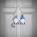 Decor Craciun, spiridus din lemn, albastru, 15cm