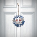 Decor Craciun, pitici din lemn, albastru, 10cm