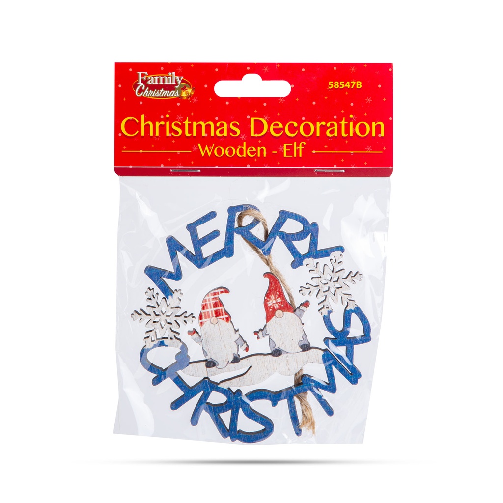 Decor Craciun, pitici din lemn, albastru, 10cm