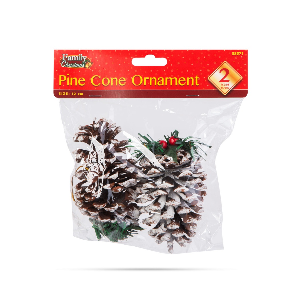 Decor Craciun, con, 12cm, set 2 buc.