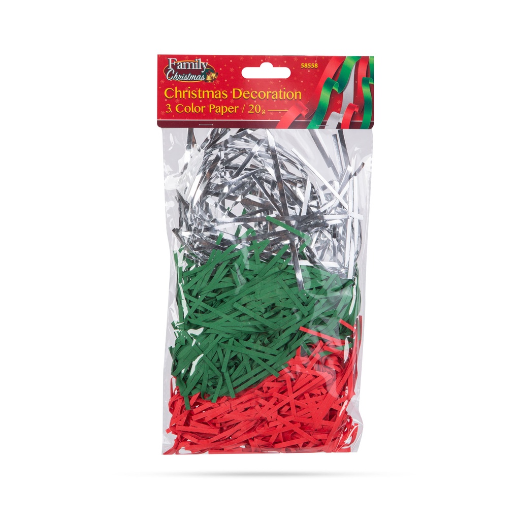 Decor Craciun, hartie 3 culori, 20g