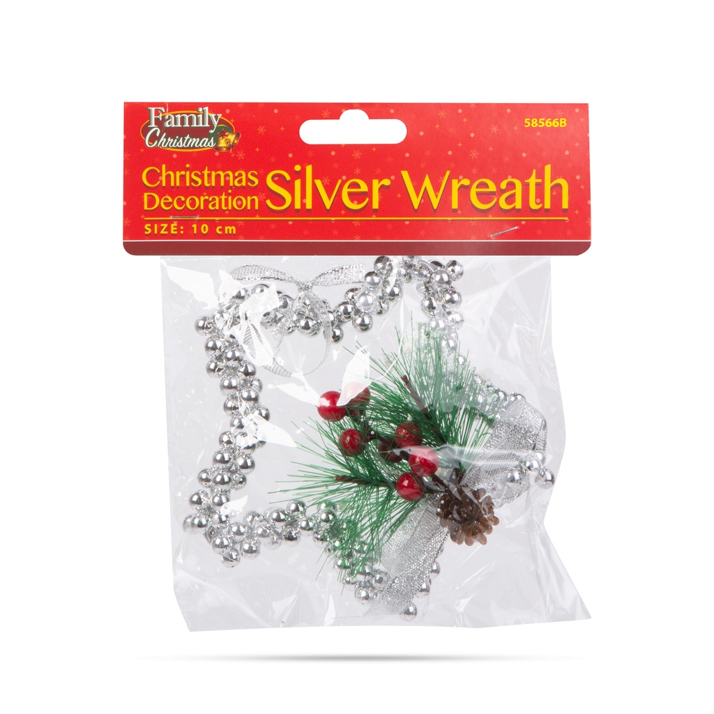 Decor Craciun, stea argintie, 10cm