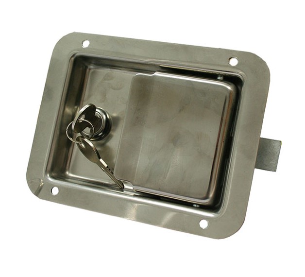 Inchidere usa cu cheie, Inox, 140x108mm