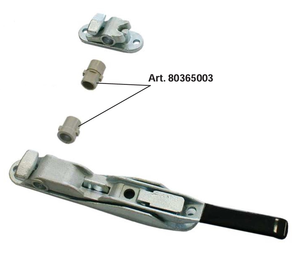 Inchidere inferioara usa, zincata, Fi 18mm, Kit