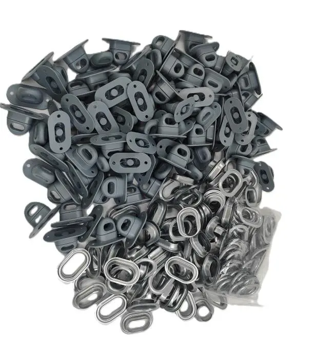 Set 100 capse ovale si butoni rotativi, Gri