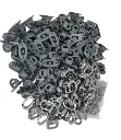 Set 100 capse ovale si butoni rotativi, Gri