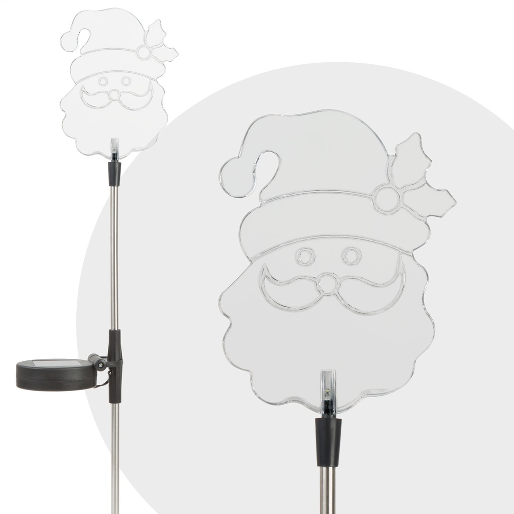 Lampa solara led, model Mos Craciun