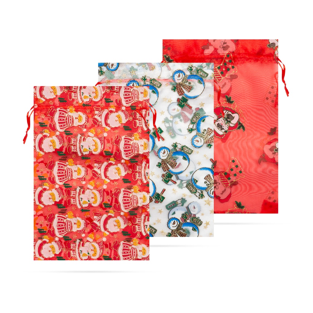 [58078B] Plasa cadou organza, 4 tipuri, 20x30cm