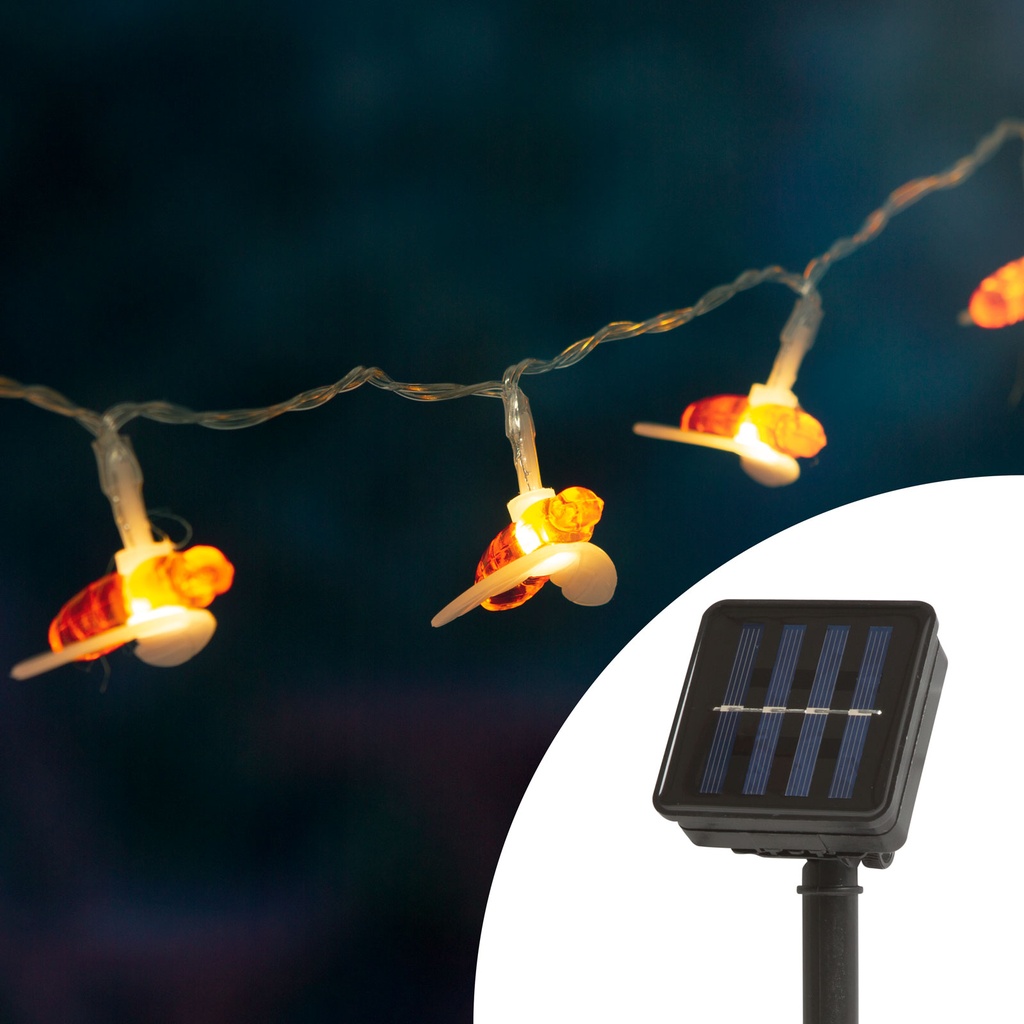[58220] Sir de lumina solara, albina, 20 LED, 2.3m