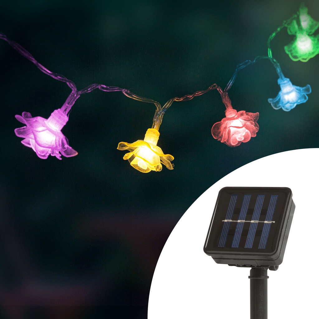 [58218B] Instalatie pom, solara, floare, 20 LED, 2.3m