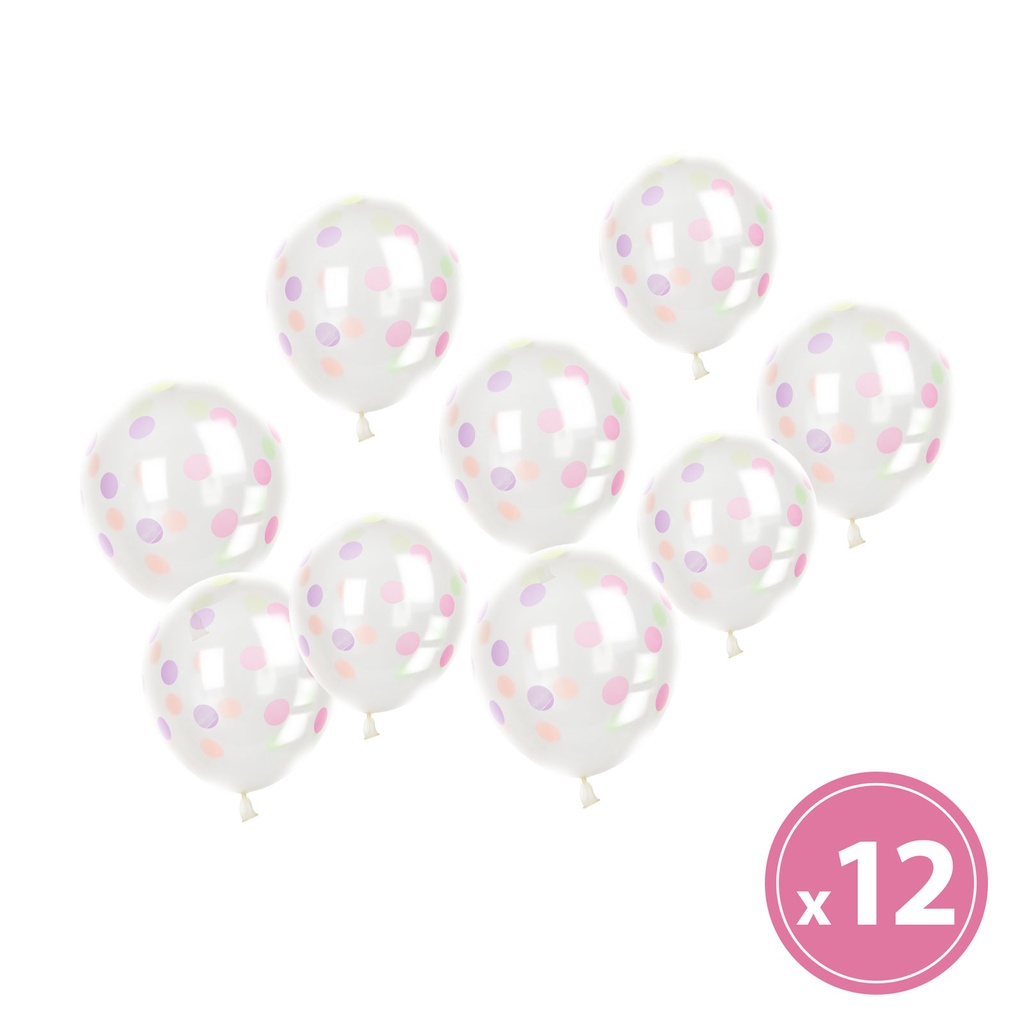 [58755] Baloane cu buline colorate, set 12 buc.