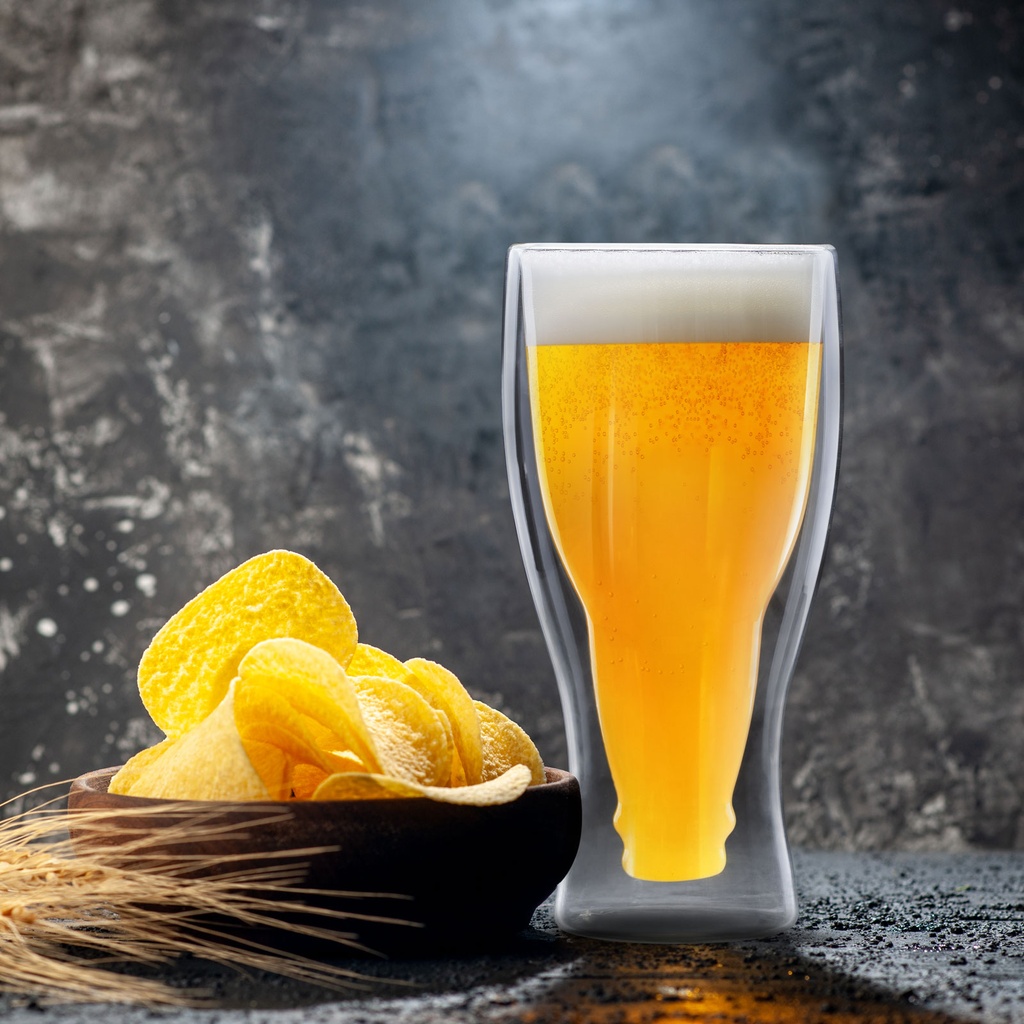 Pahar pereti dubli, pt bere, frappe, suc, 350 ml