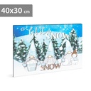Tablou LED, Let it snow, 2xAA, 40x30cm