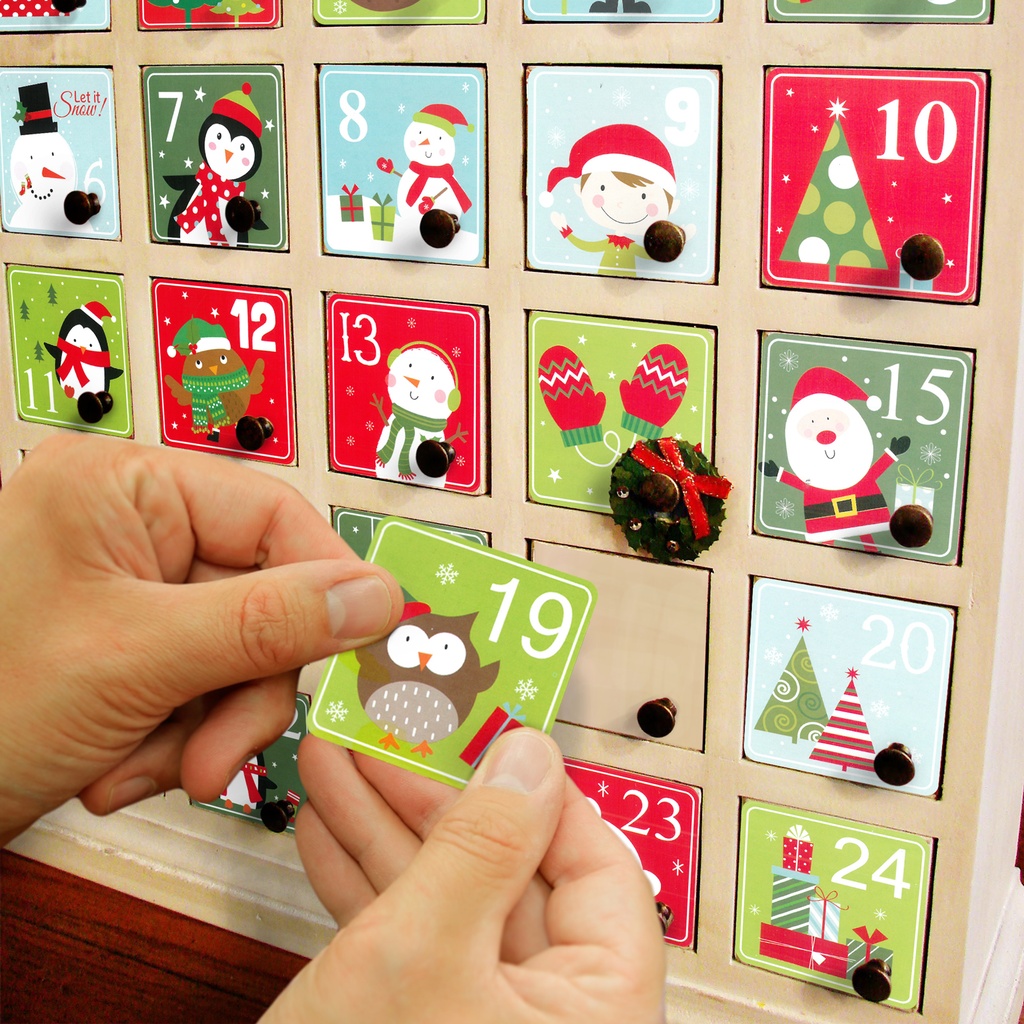 [58744] Set autocolante calendar de Advent, 5x5cm