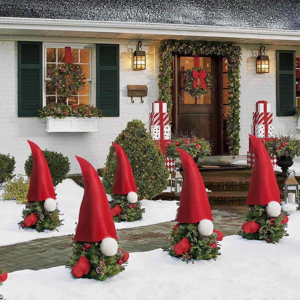Decoratiunie elf pt tuia, rosii, 60x39cm