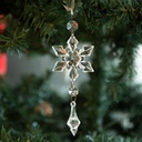 Ornament brad Craciun, fulg de zapada, 2 forme