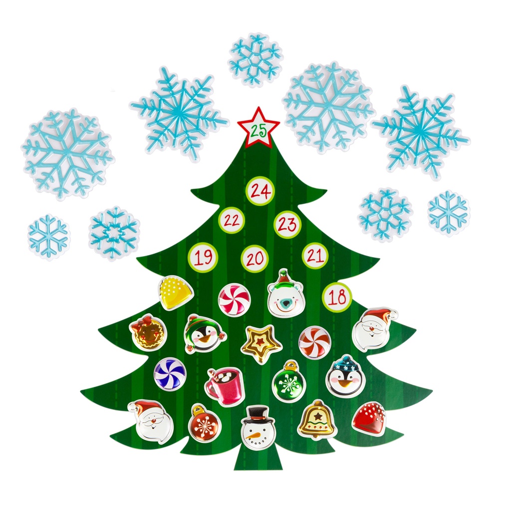 Autocolant de perete, Craciun, calendar Advent