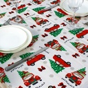 Fata de masa de Craciun, masina cu brad, 132x178cm