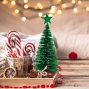 Mini decor pin artificial, sclipici, 18cm