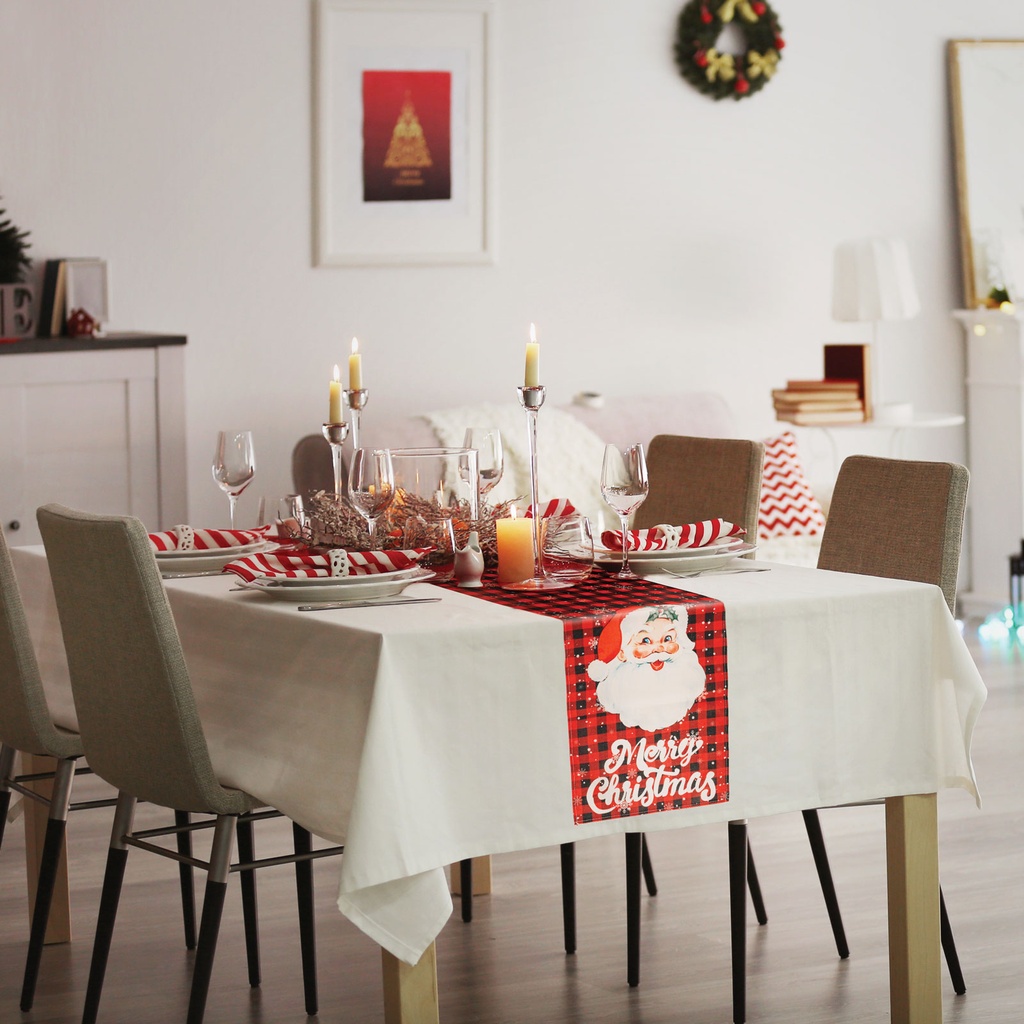 Traversa decor masa, Merry Christmas, 183x33cm