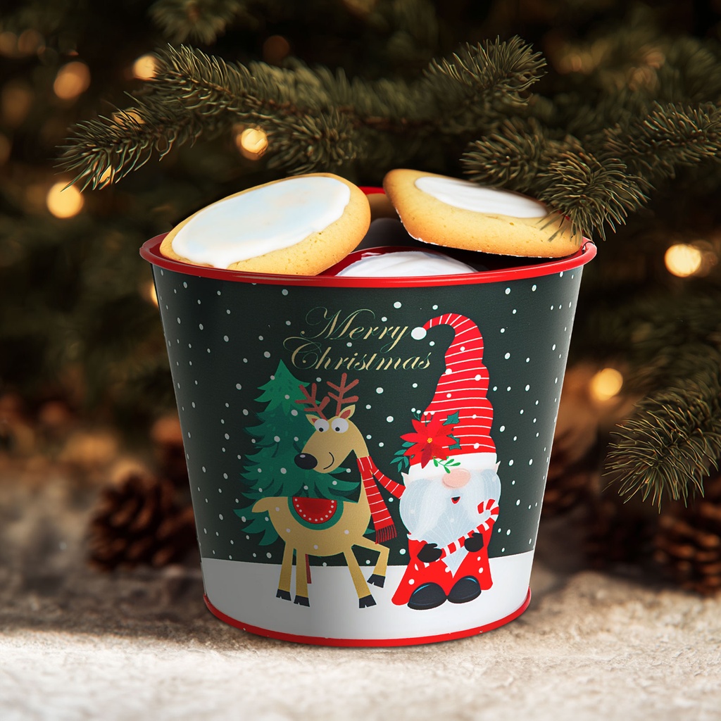 Ghiveci decorativ din metal – model spiridus – 13 x 11 cm