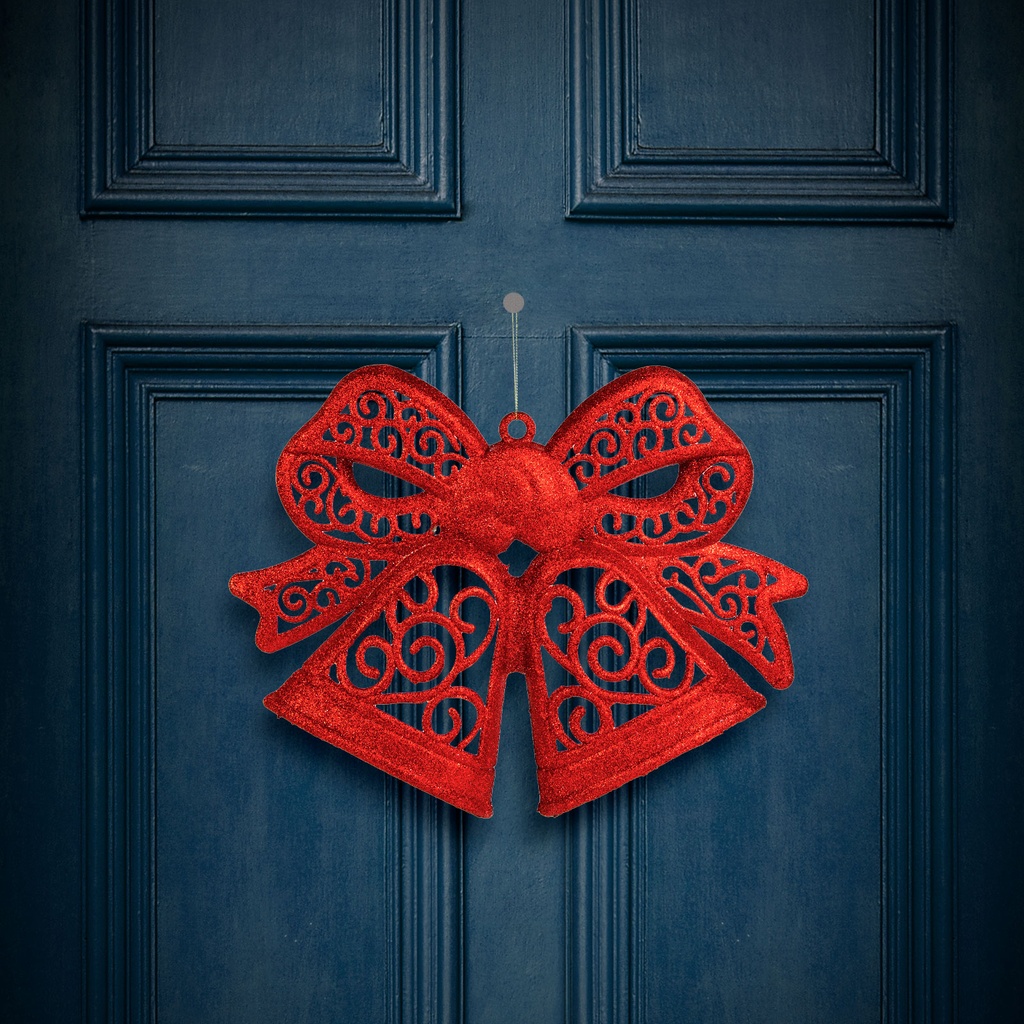 Decoratiune tip funda,suspendabila, rosie, 35cm