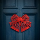 Decoratiune tip funda – suspendabila – rosie – 35 cm