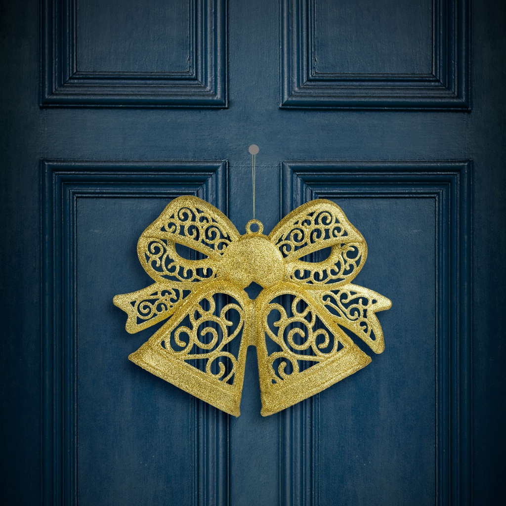 Decoratiune tip funda,suspendabila, aurie, 35cm