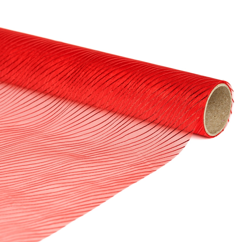 Frunner masa decorativ, rosu, dungat, 180x28cm