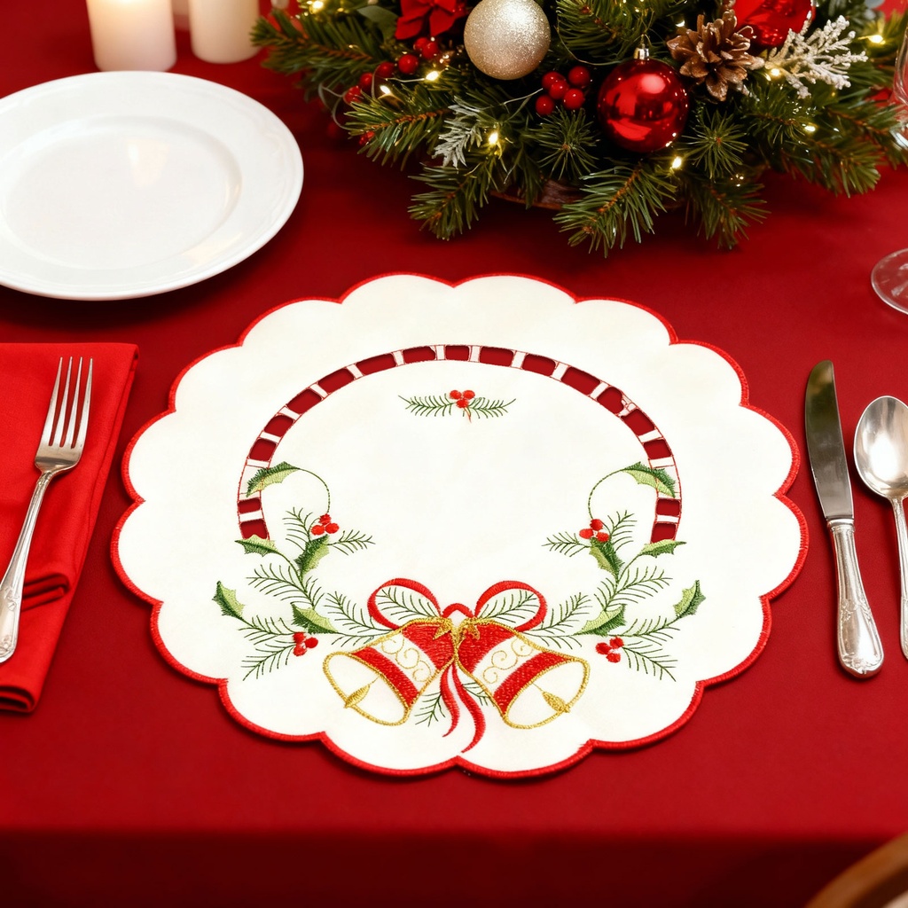 Fata de masa brodata rotunda – 29 cm – 3 modele