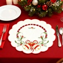 Fata de masa brodata rotunda, 3 modele, 29cm