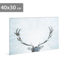 Tablou decorativ LED, cu ren, 40x30cm