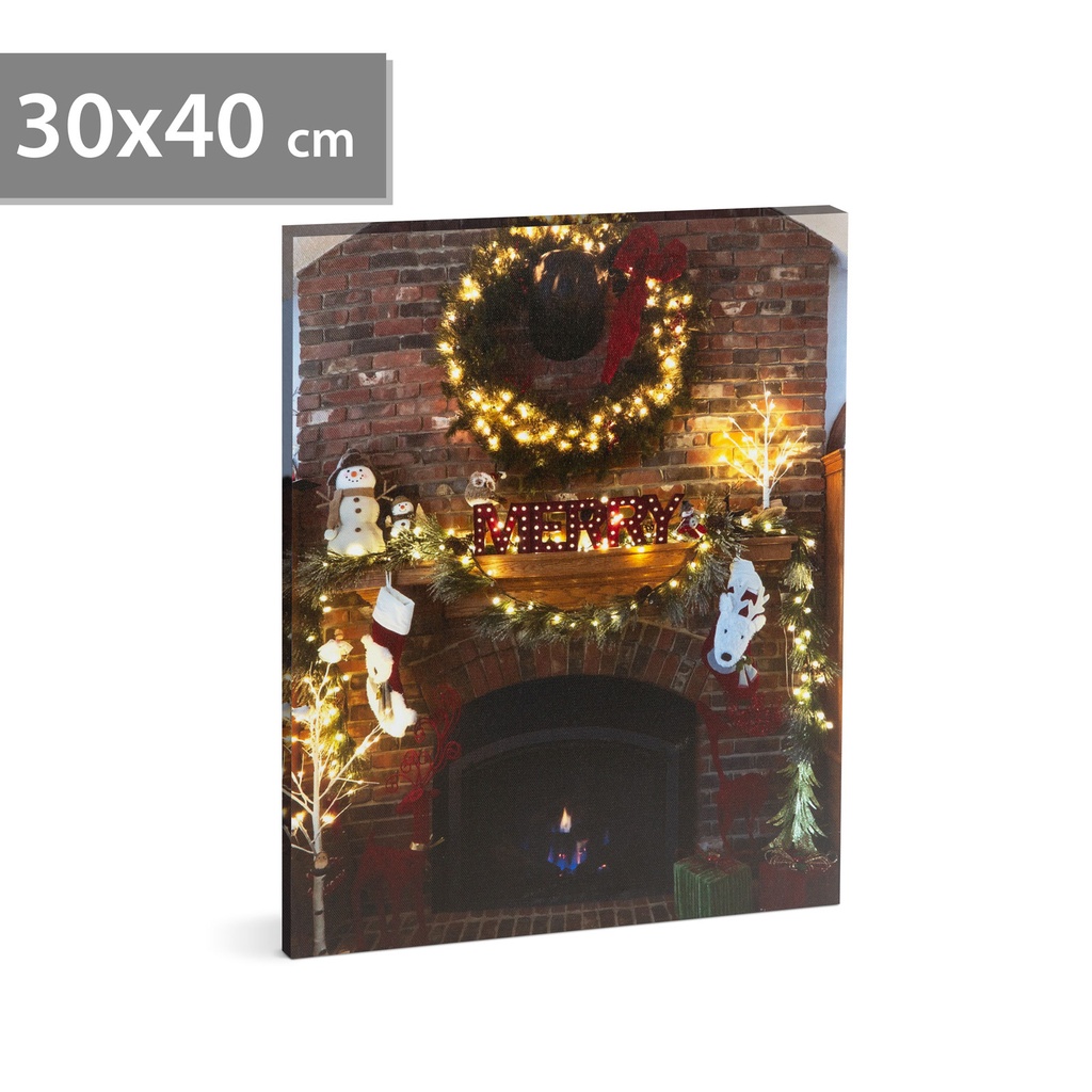 [58467] Tablou de Craciun, LED, 30x40cm