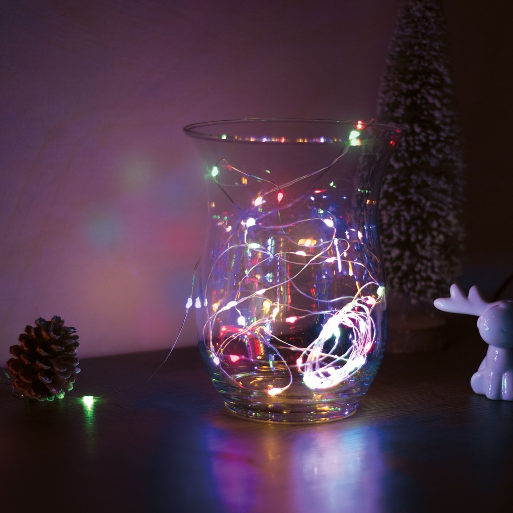 [58041B] Sir de lumini Craciun, 50 LED, multicolor, 5m