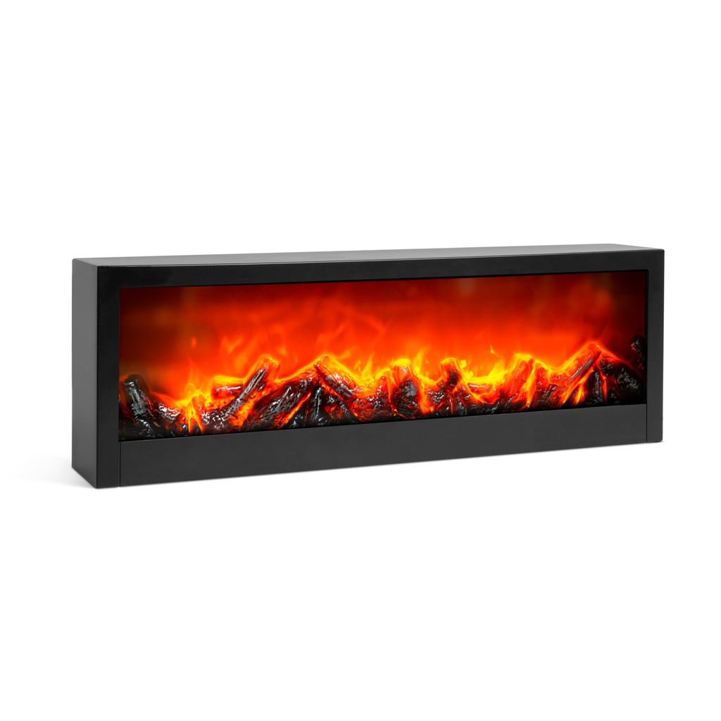 Semineu cu efect de flacari LED, baterie/USB, 60x10x20cm