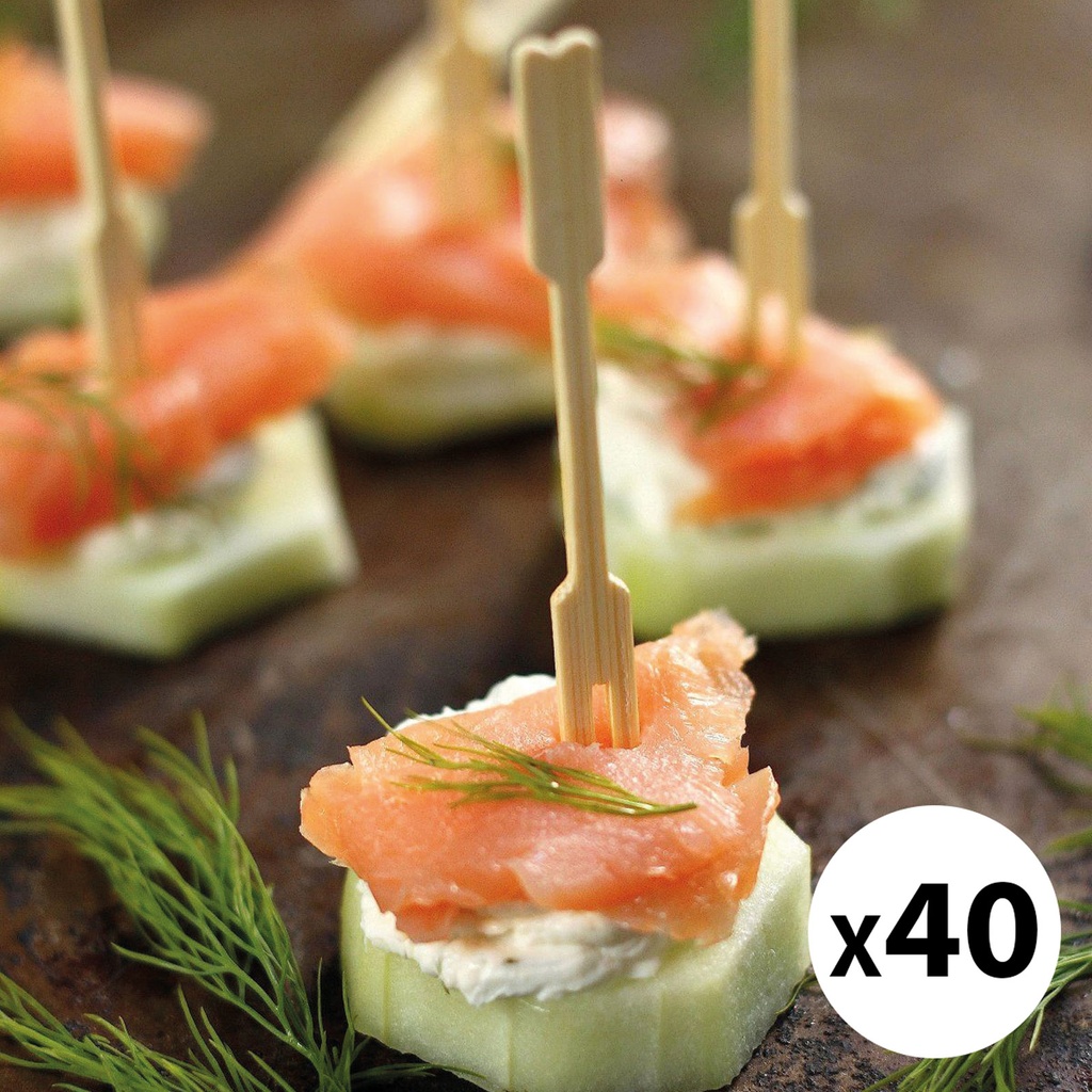 Betisoare din bambus, 9 cm, set 40 buc.