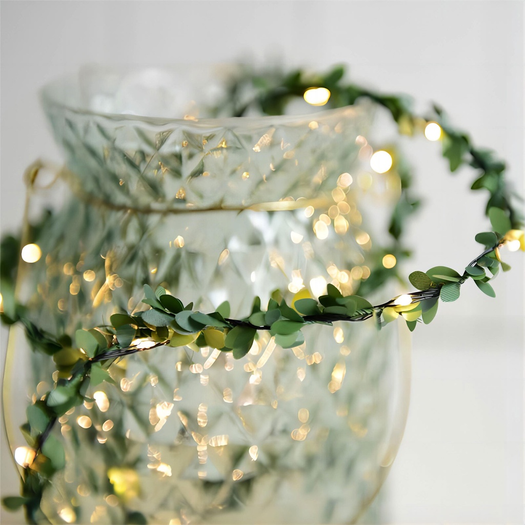 Decoratiune Craciun, ghirlanda, 10 LED, 2xAA, 1m