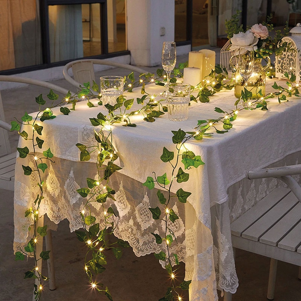 Decor Craciun, 20 LED, alb cald, 2m