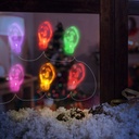 Sir lumina Craciun, autocolant gel pt geam, 6 LED