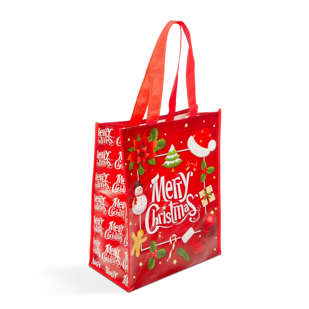 Geanta de cumparaturi Merry Christmas, 27x33x12cm
