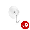 Agatatoare cu ventuza, set 9 buc.