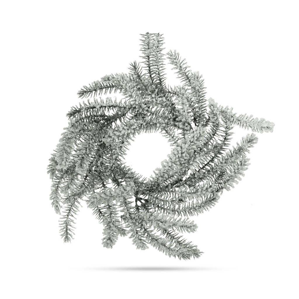 Decor de Craciun - coroana - verde, inzapezita - 27 cm