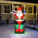Mos Craciun gonflabil, 6 LED alb, IP44, 180cm